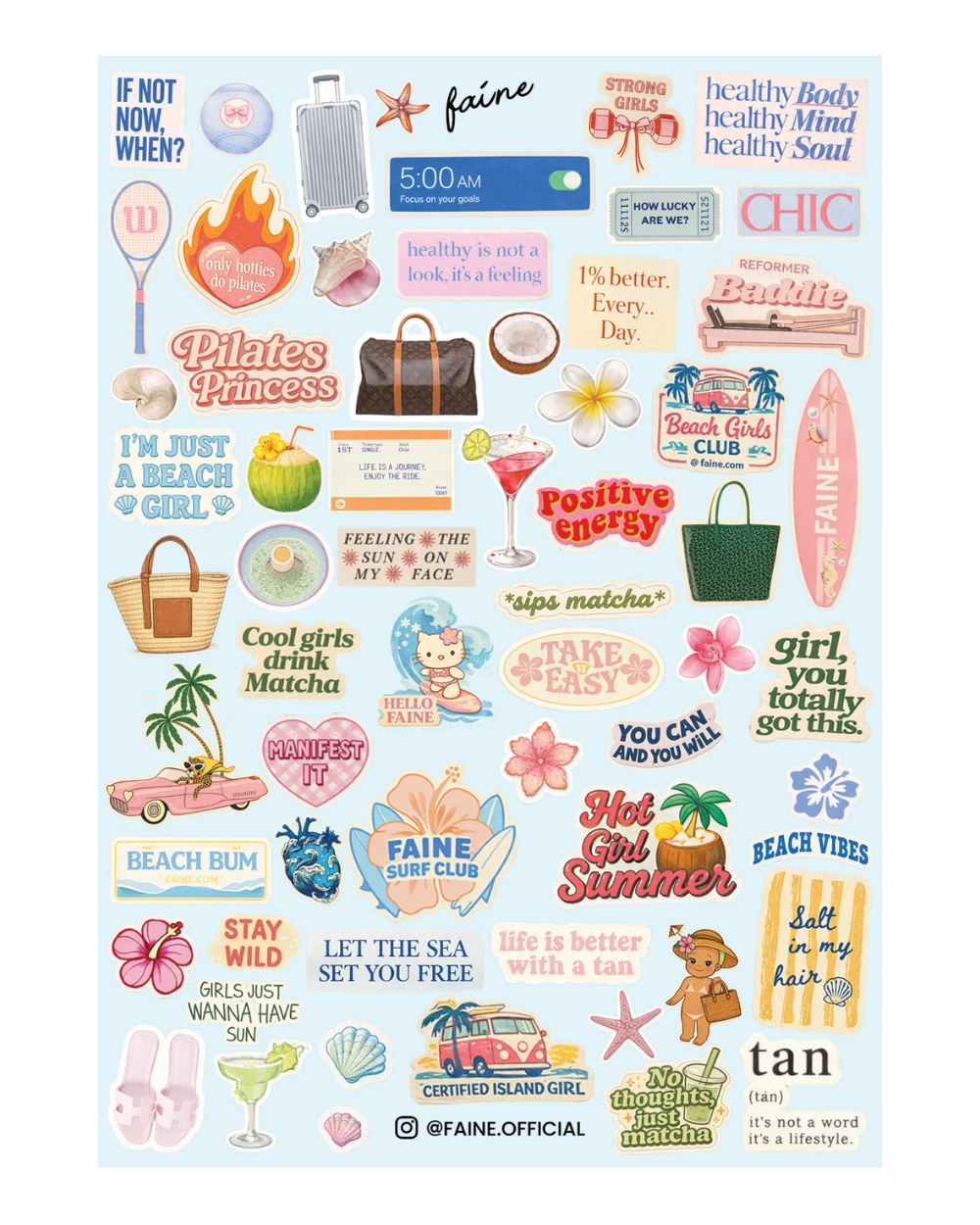 FAINE Beach Stickers