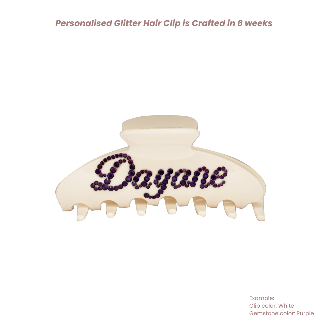 Personalised Glitter Hair Clip