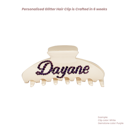 Personalised Glitter Hair Clip