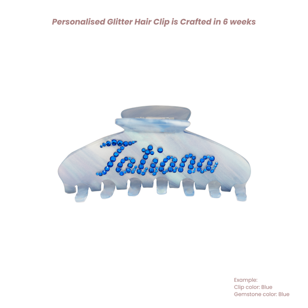 Personalised Glitter Hair Clip