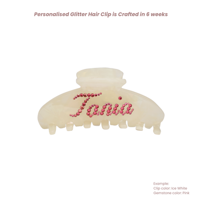 Personalised Glitter Hair Clip