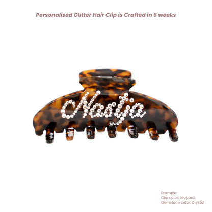 Personalised Glitter Hair Clip