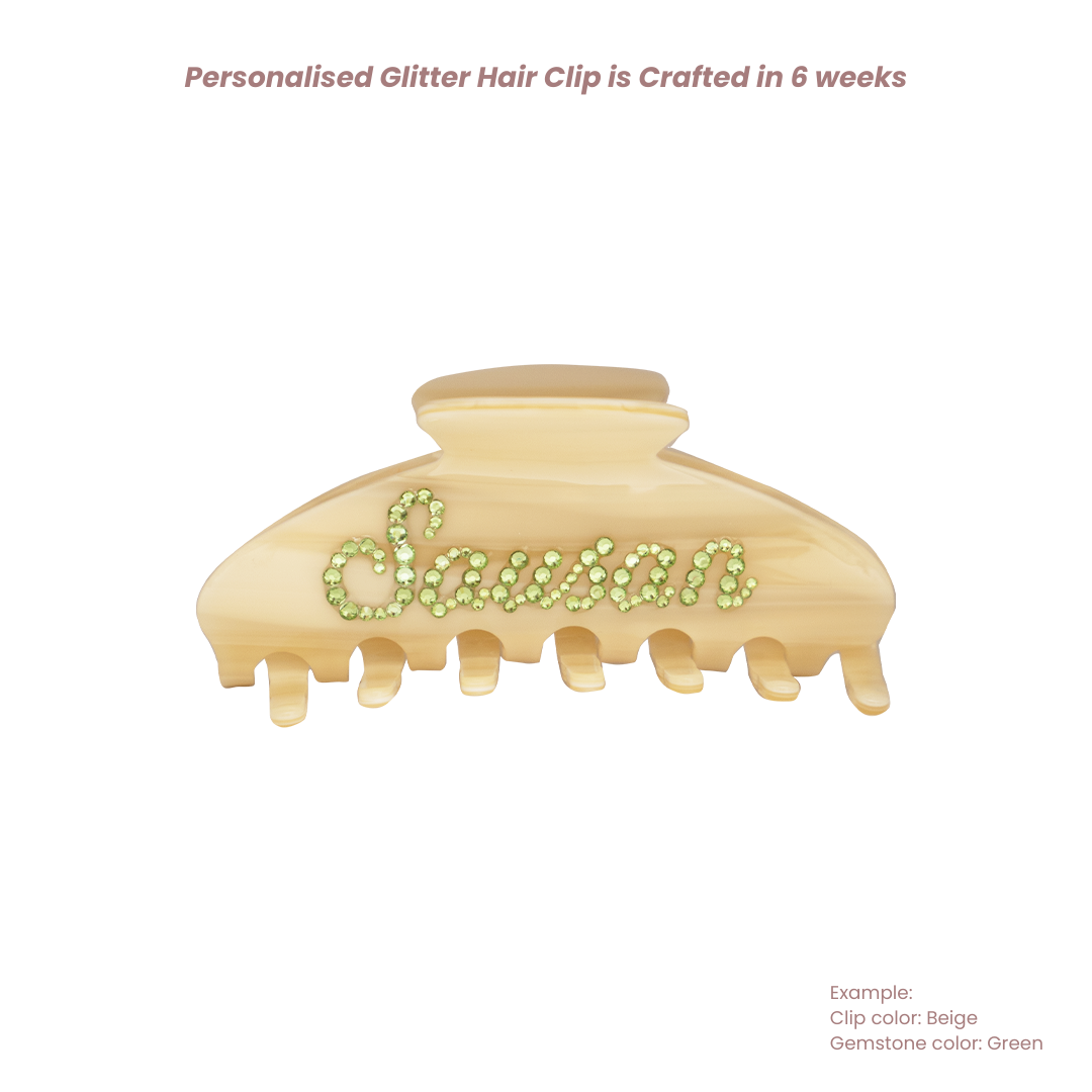 Personalised Glitter Hair Clip