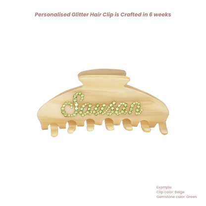 Personalised Glitter Hair Clip