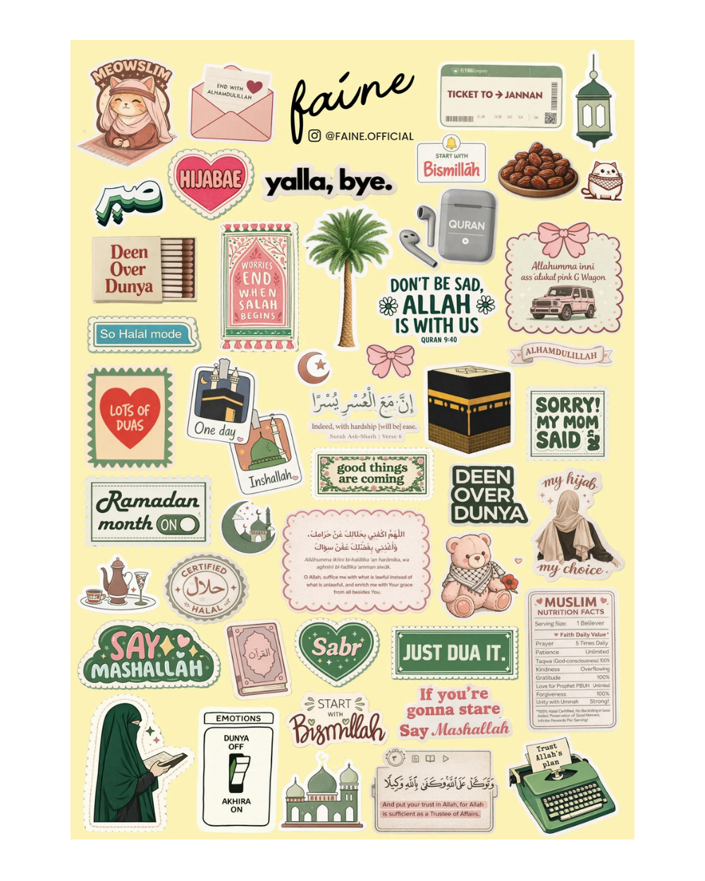 FAINE Deen Stickers