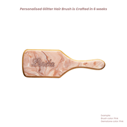 Personalised Glitter Hair Brush