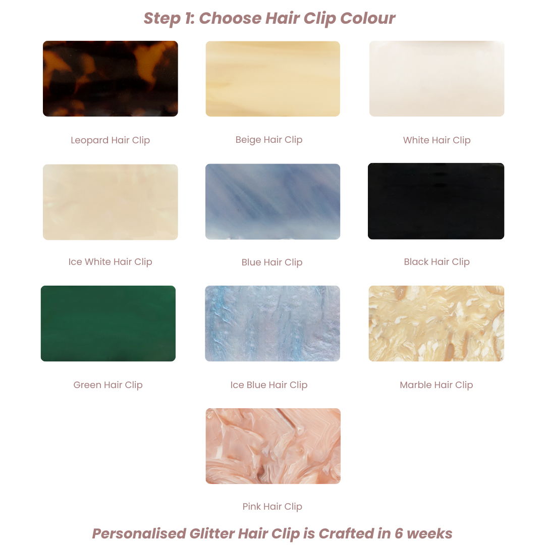 Personalised Glitter Hair Clip