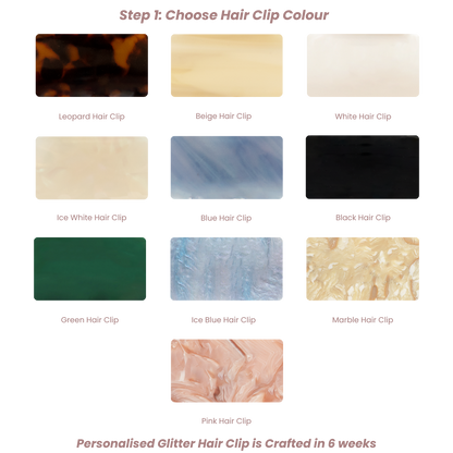 Personalised Glitter Hair Clip