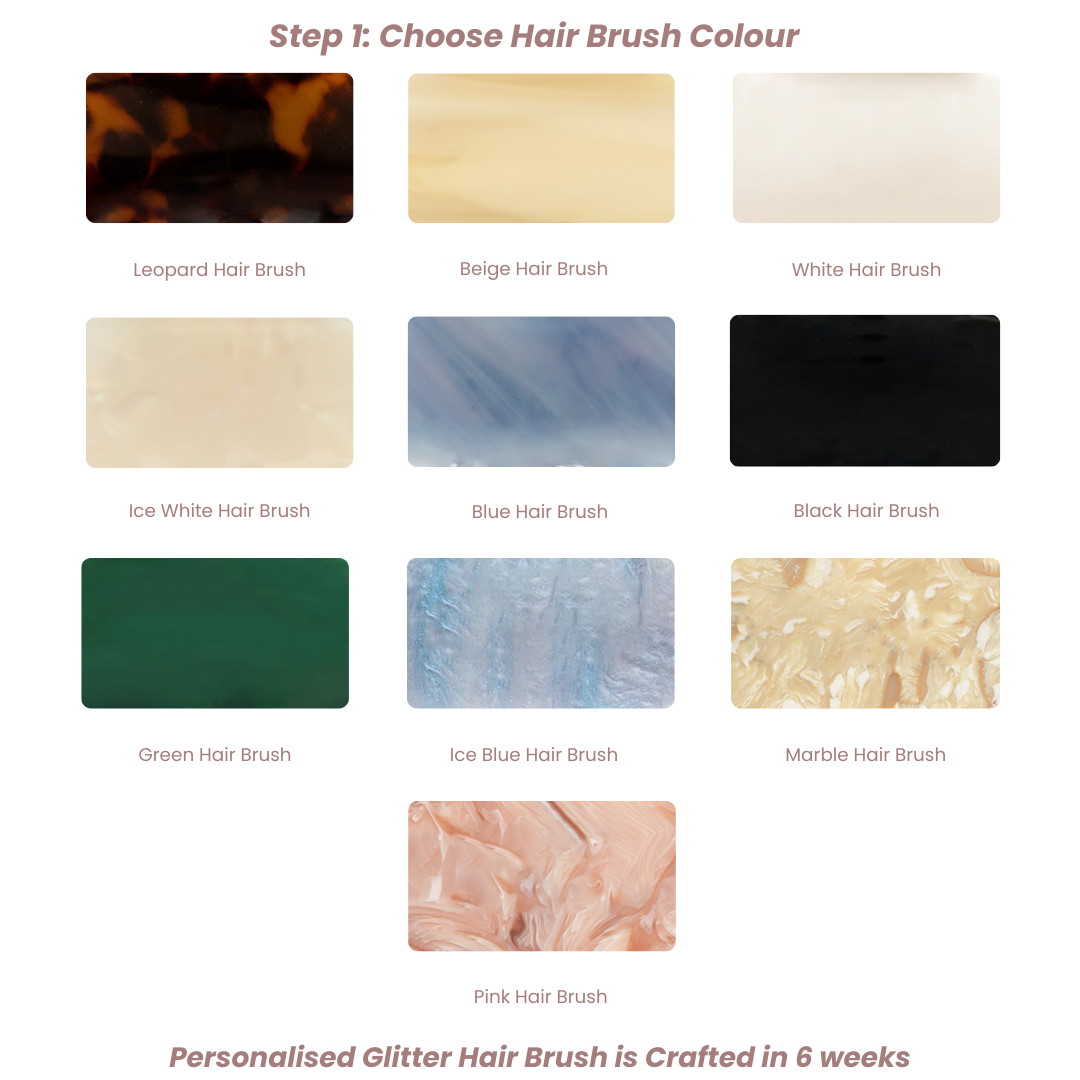 Personalised Glitter Hair Brush