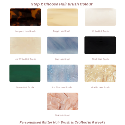 Personalised Glitter Hair Brush