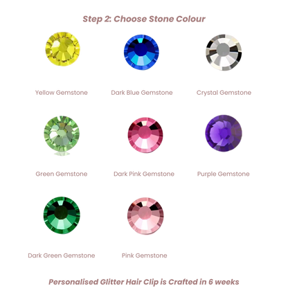 Personalised Glitter Hair Clip