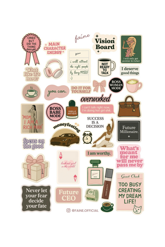 FAINE Girl Boss Stickers