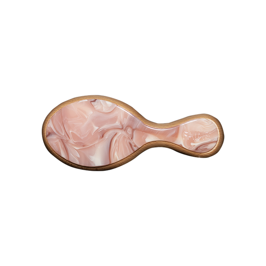 Pink Marble Mini Hair Brush