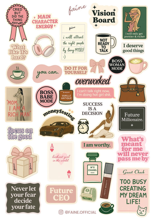 FAINE Girl Boss Stickers