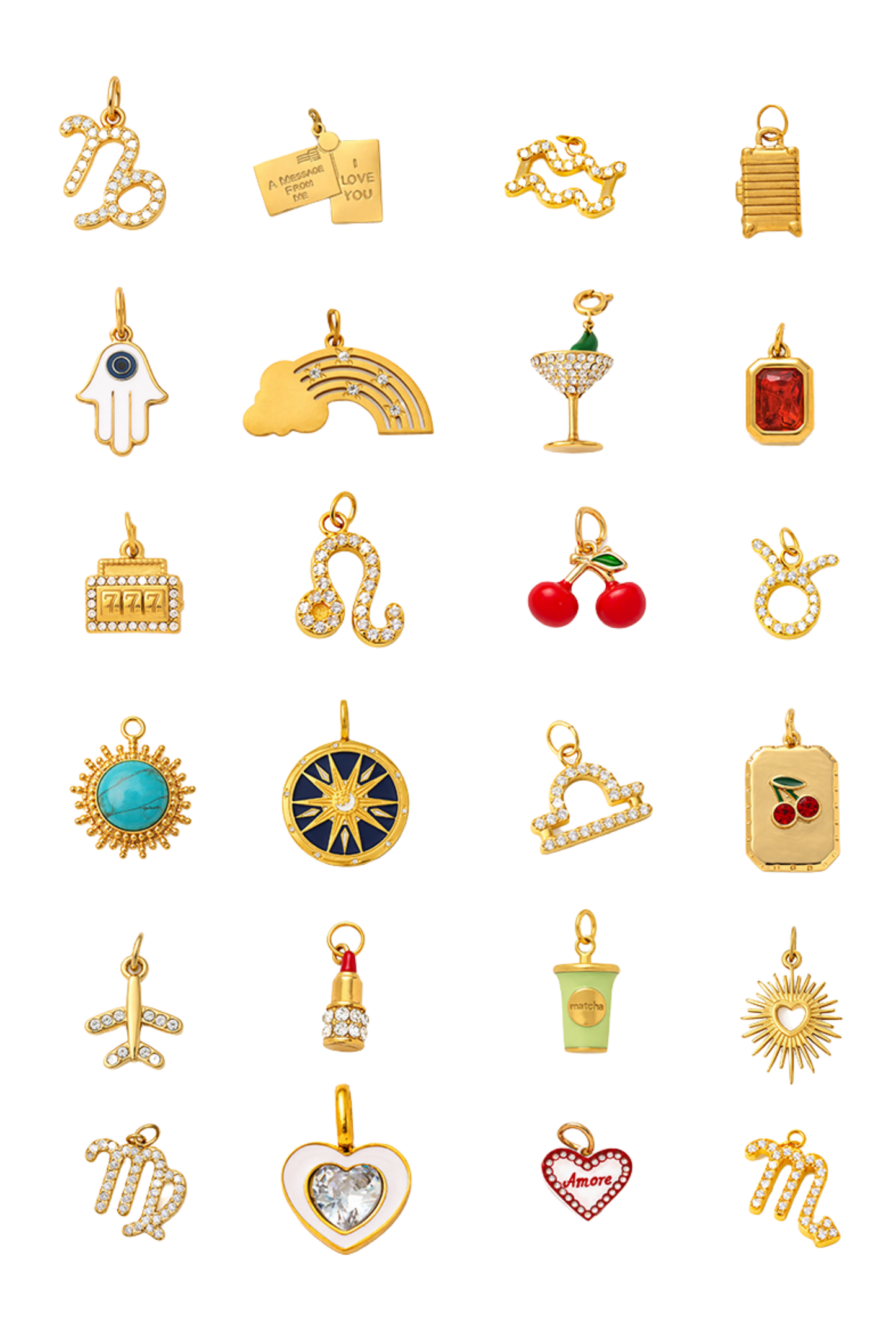 18k Gold-Plated Charms