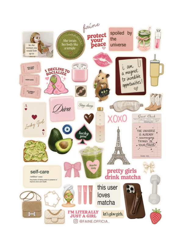 Faine Clean Girl Stickers