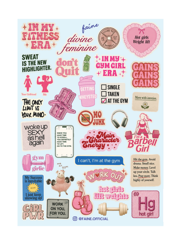 Faine Gym Girl Stickers