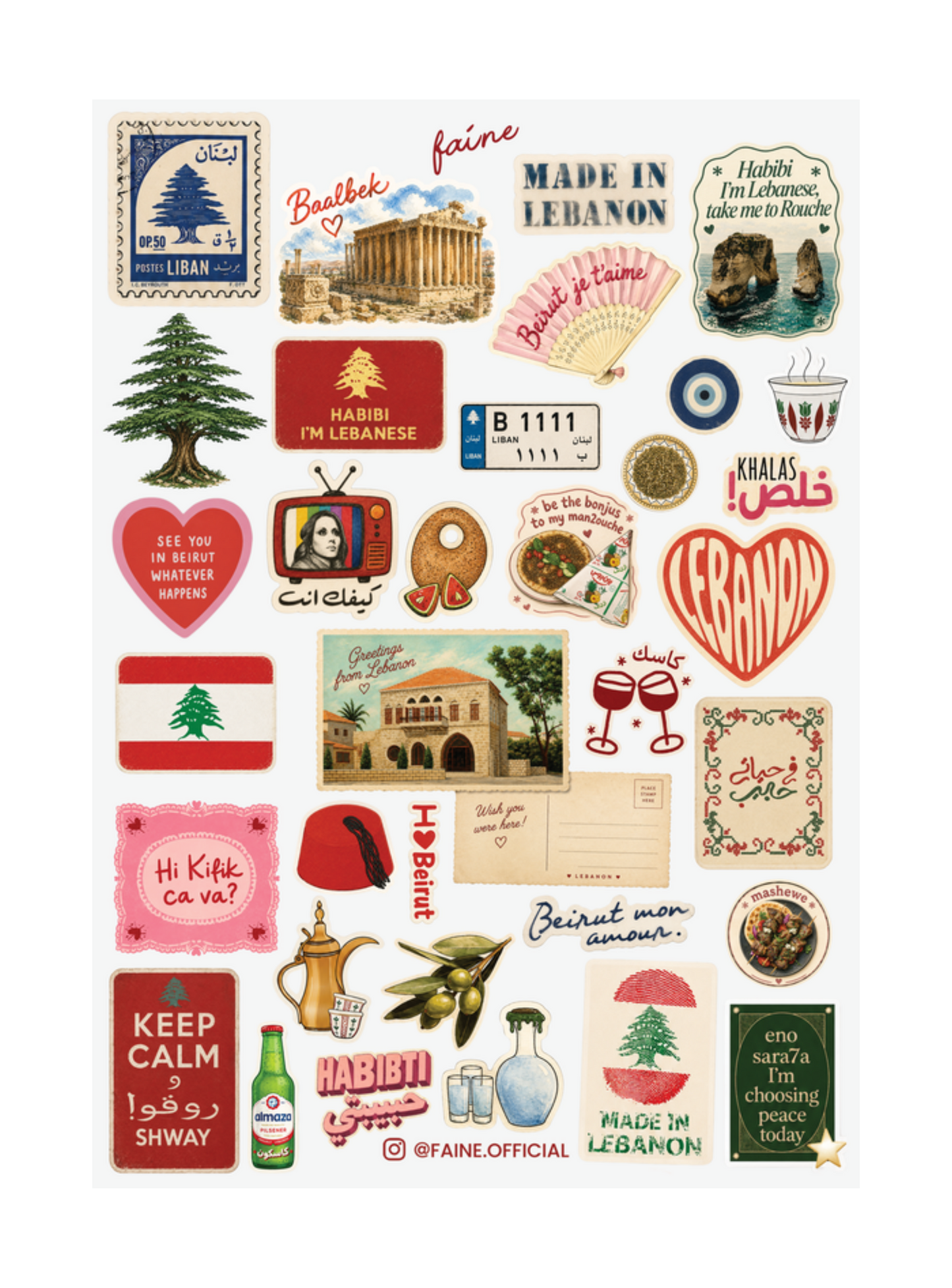 Lebanon Stickers